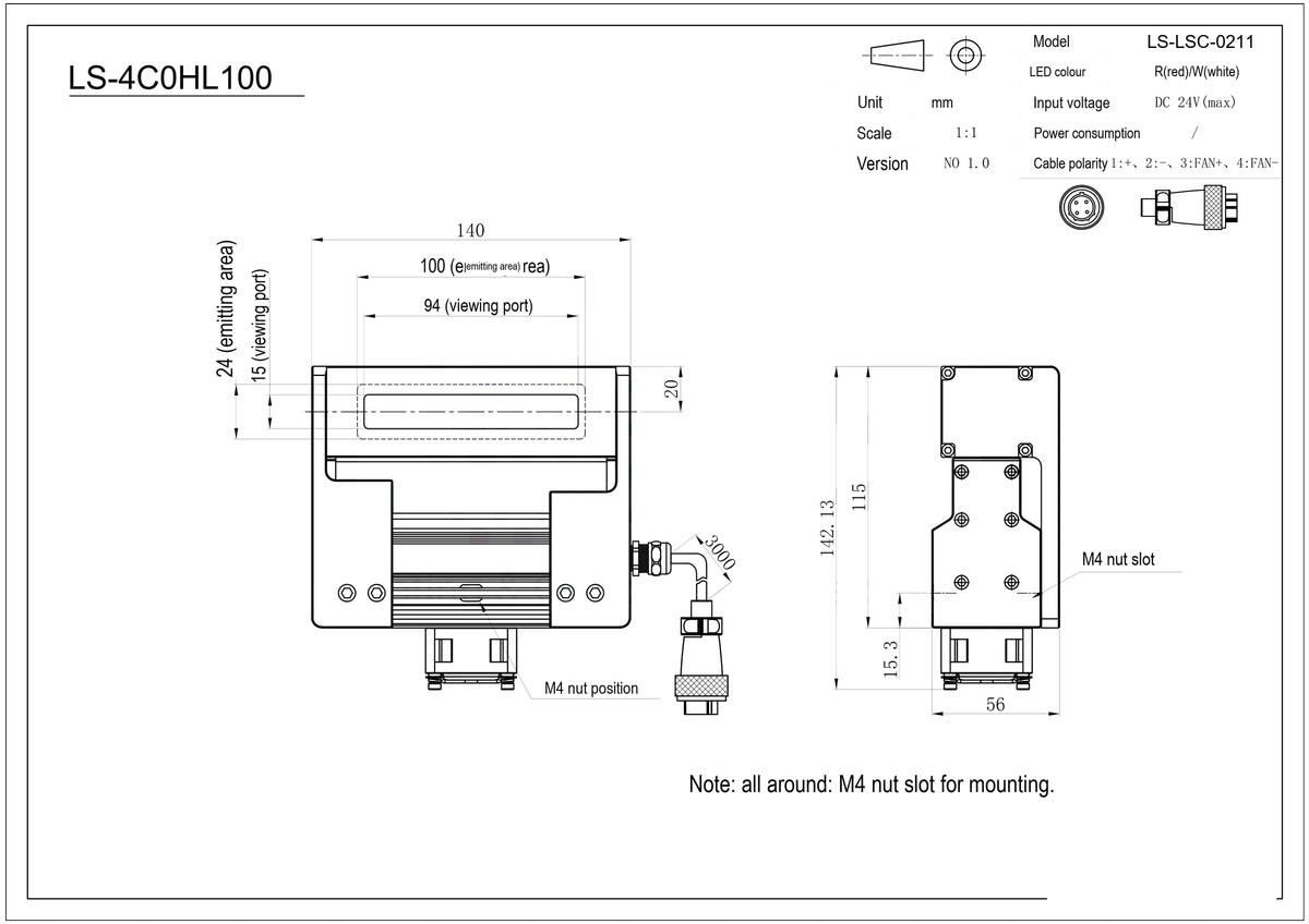 LS-LSC-0211 dimensions (mm)