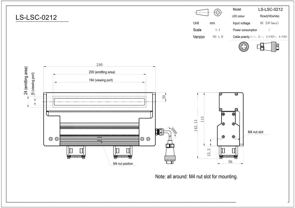 LS-LSC-0212 dimensions (mm)