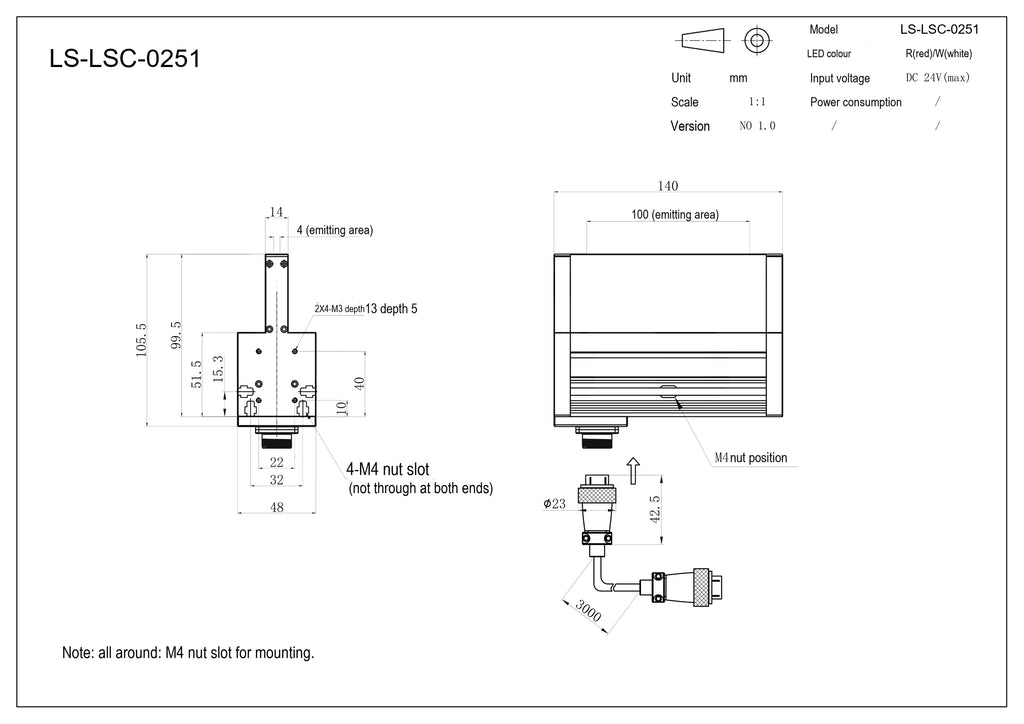 LS-LSC-0251 dimensions (mm)