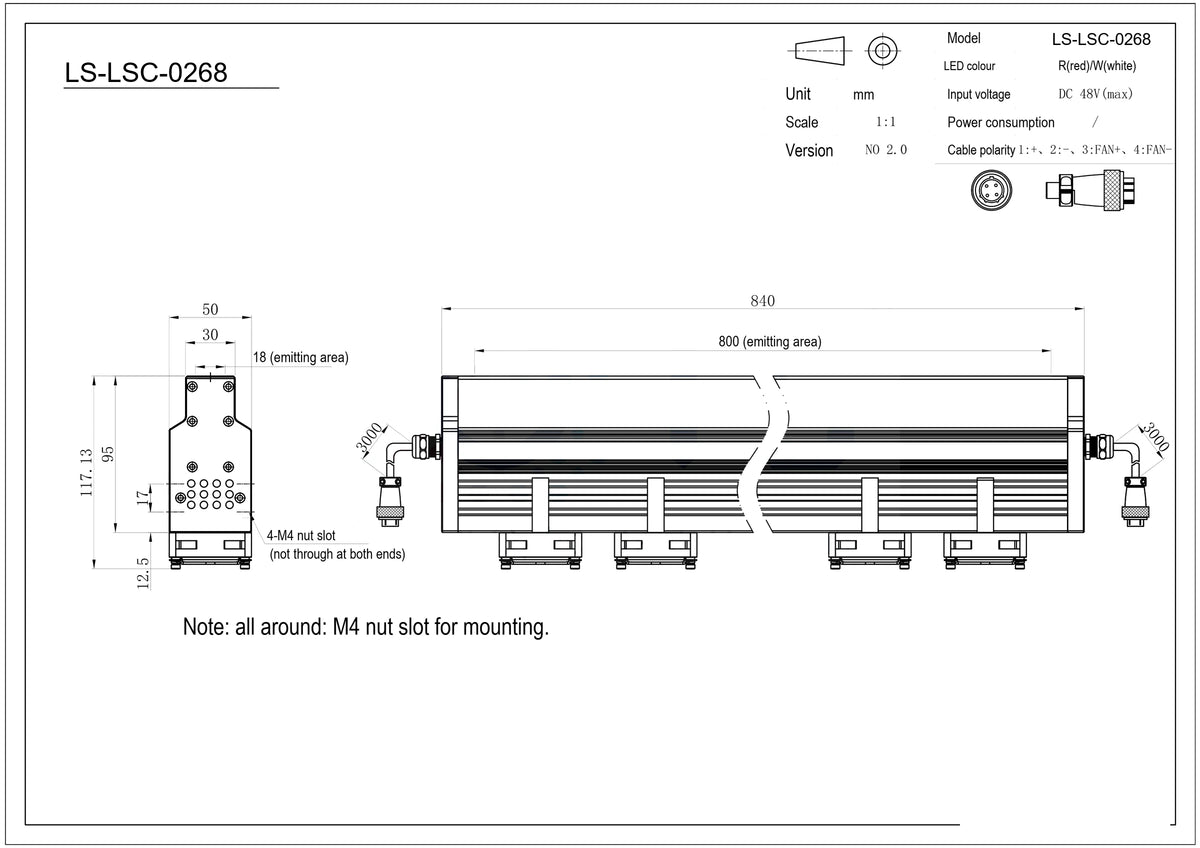 LS-LSC-0268 dimensions (mm)
