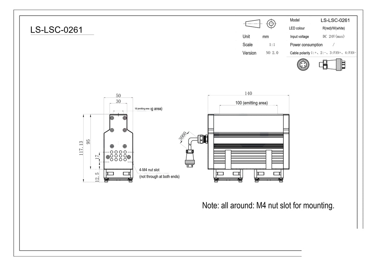 LS-LSC-0261 dimensions (mm)