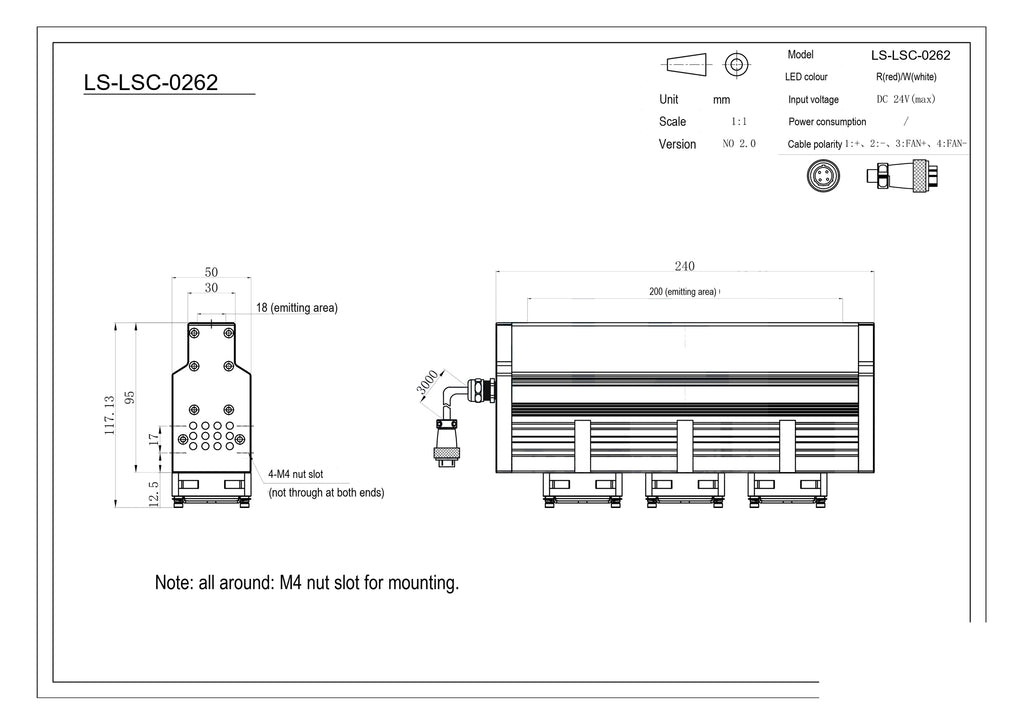 LS-LSC-0262 dimensions (mm)