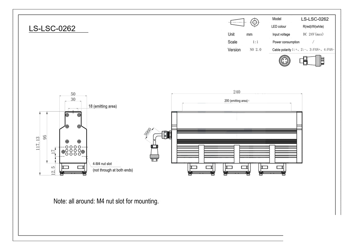 LS-LSC-0262 dimensions (mm)