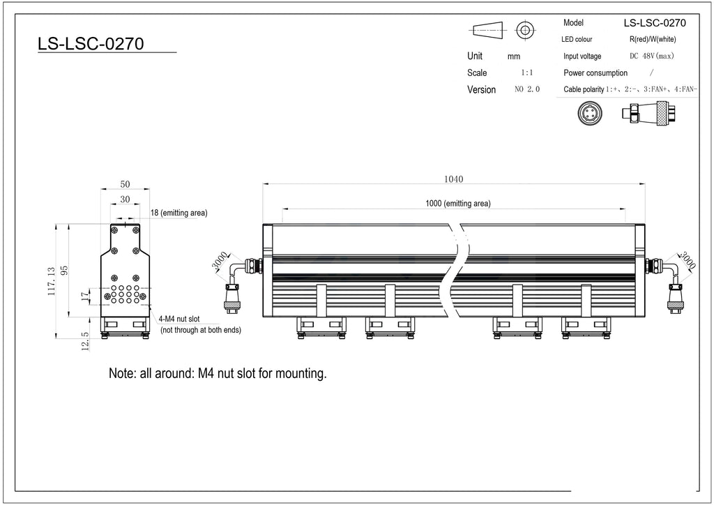 LS-LSC-0270 dimensions (mm)