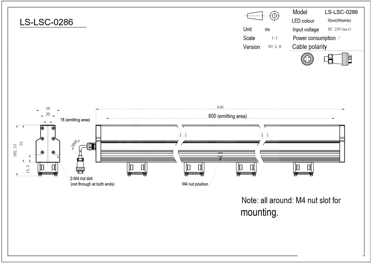 LS-LSC-0286 dimensions (mm)