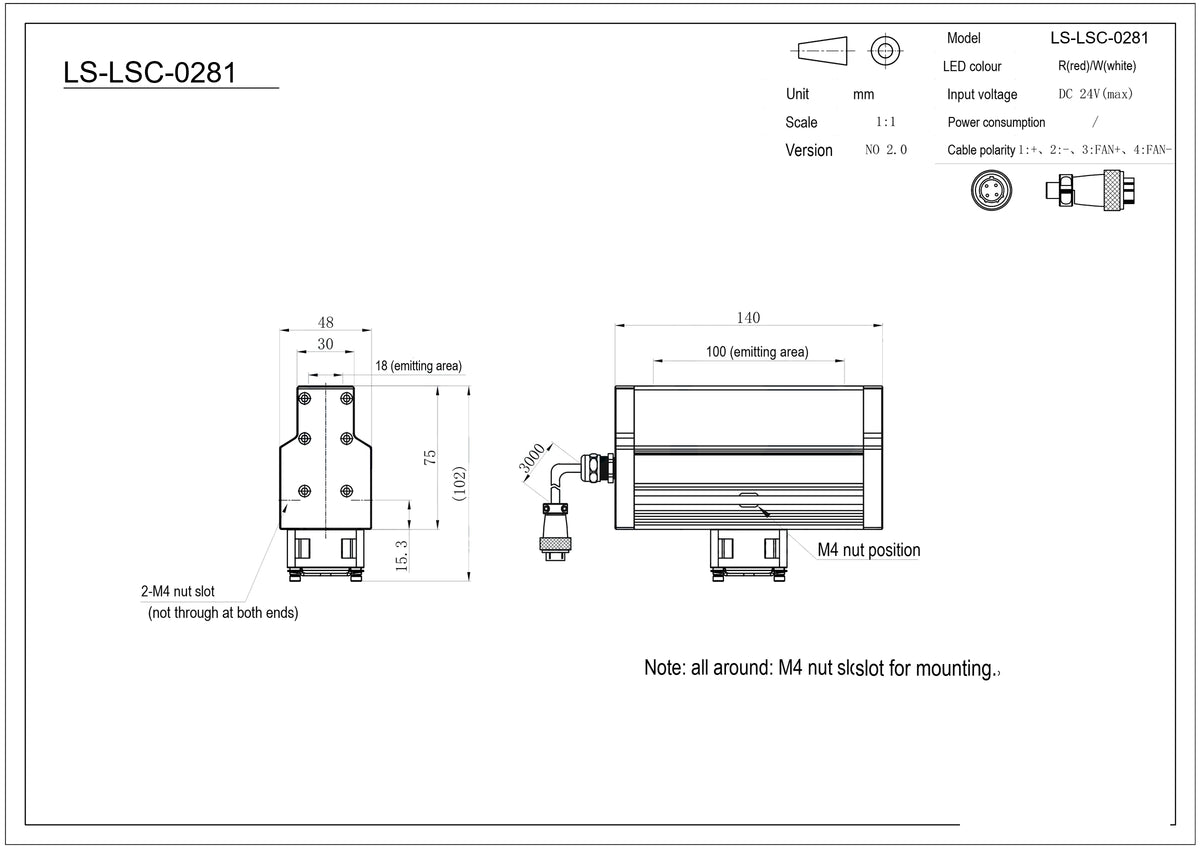 LS-LSC-0281 dimensions (mm)