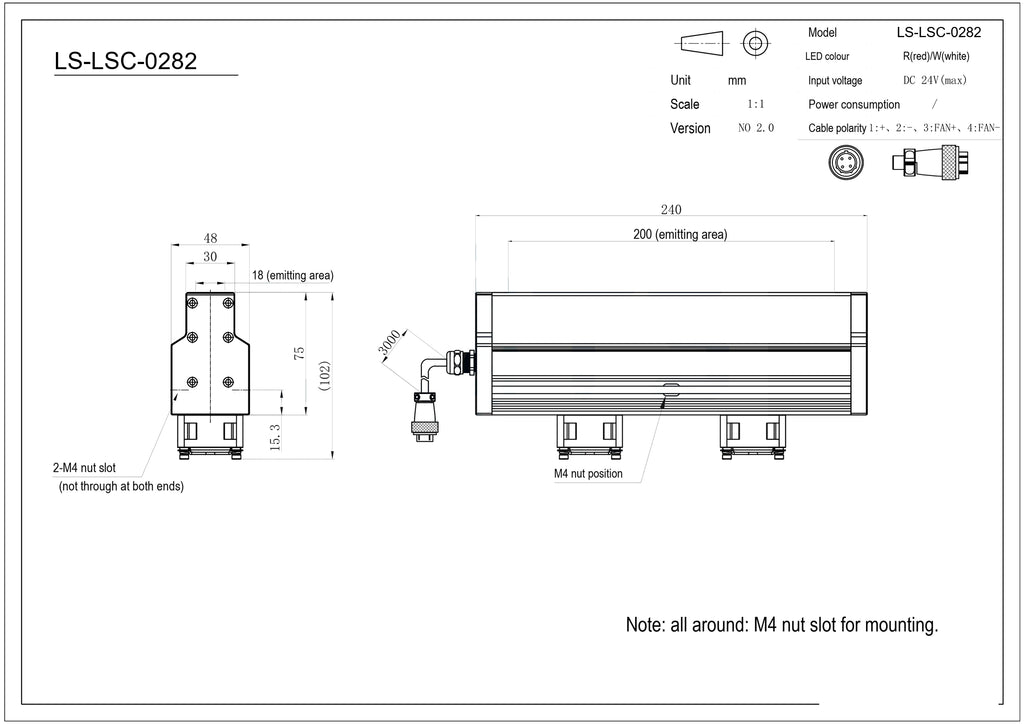 LS-LSC-0282 dimensions (mm)