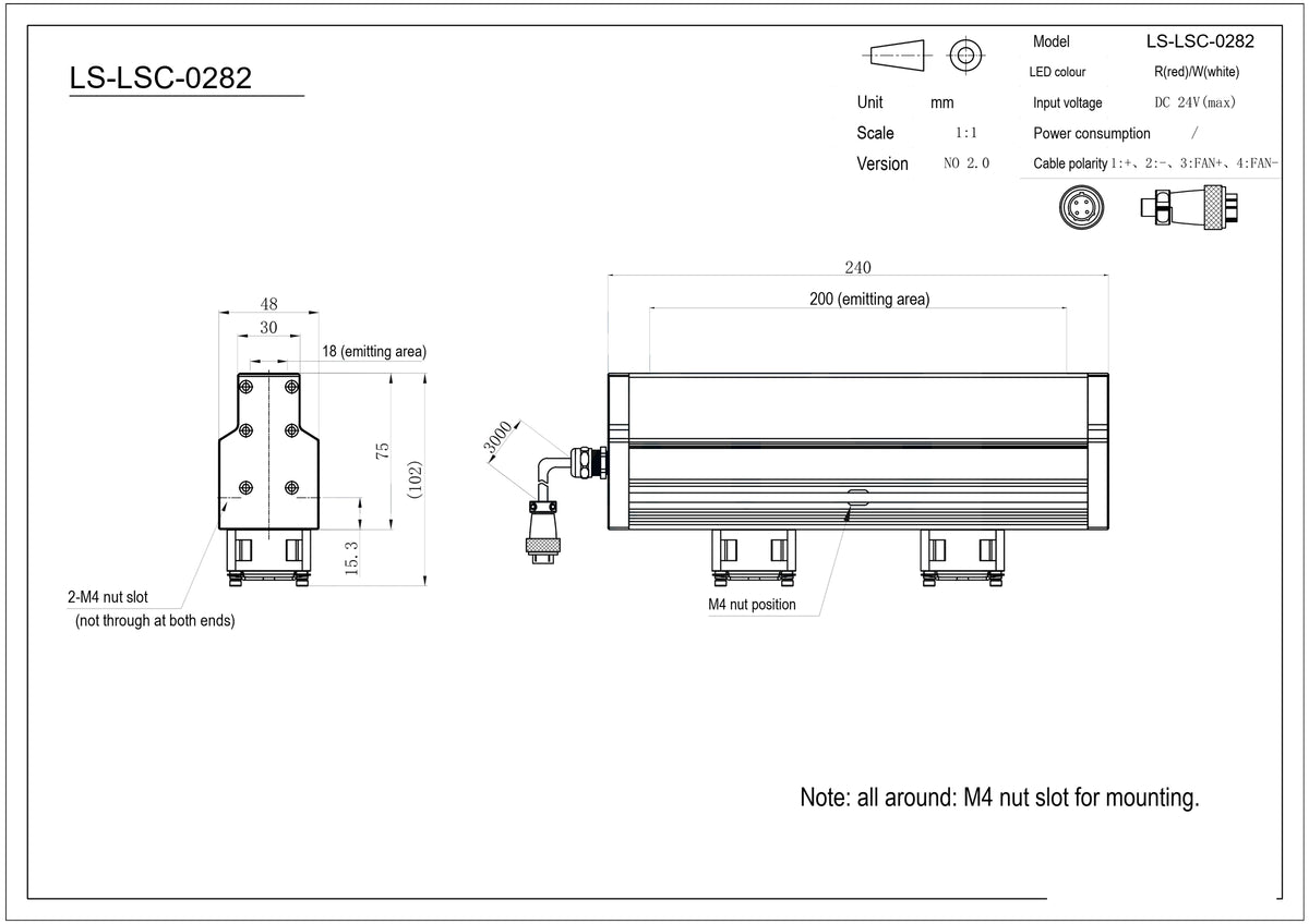 LS-LSC-0282 dimensions (mm)