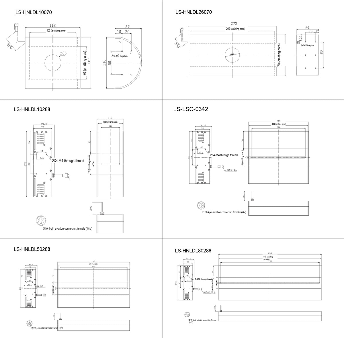LS-LSC-0342 dimensions (mm)