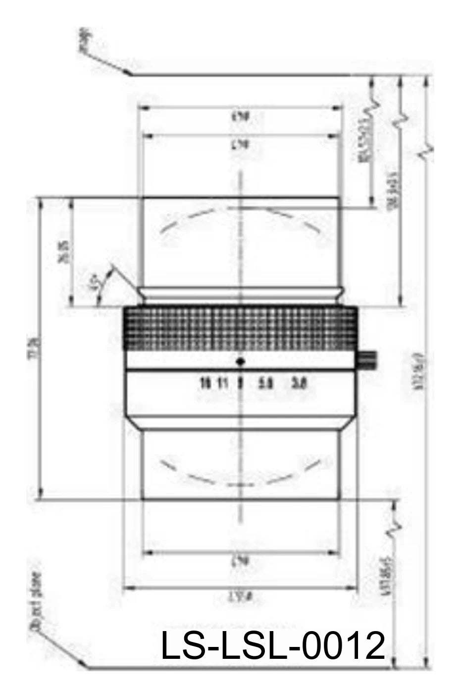 LS-LSL-0012 dimensions (mm)