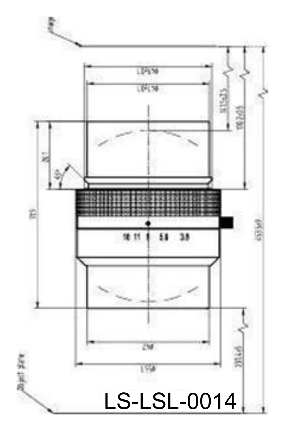 LS-LSL-0014 dimensions (mm)