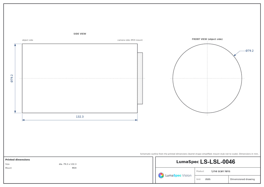 LS-LSL-0046 dimensions (mm)