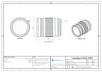 16K line scan lens, 100 mm, 0.75x, F3.8, BFL 180.5 mm