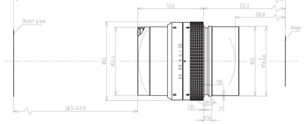 LS-LSL-0158 dimensions (mm)