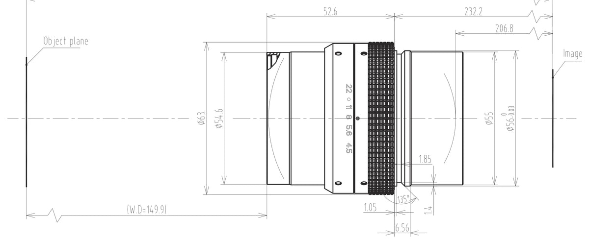 LS-LSL-0158 dimensions (mm)