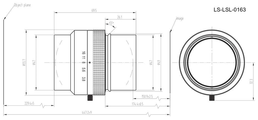 LS-LSL-0163 dimensions (mm)