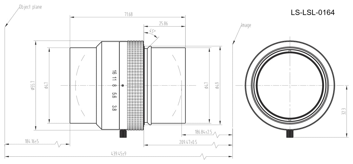 LS-LSL-0164 dimensions (mm)