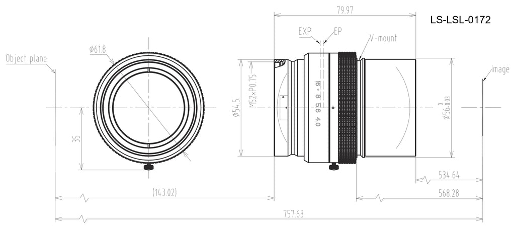 LS-LSL-0172 dimensions (mm)