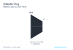 Adapter ring, length 10 mm, M25 P0.75 thread (LS-LXR-0001)