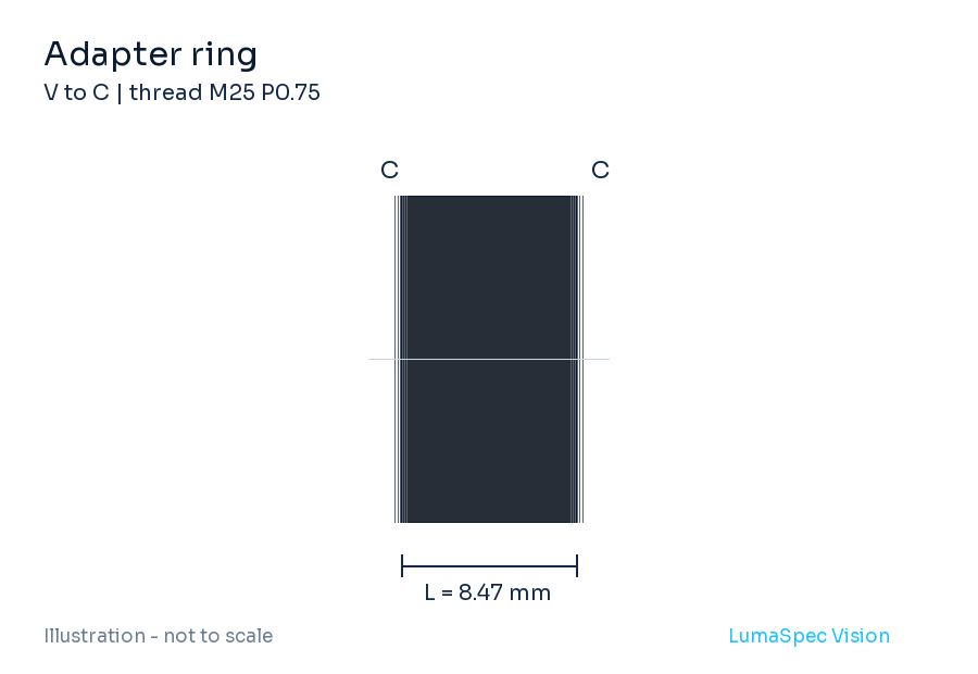 Adapter ring, length 8.47 mm (LS-LXR-0003)