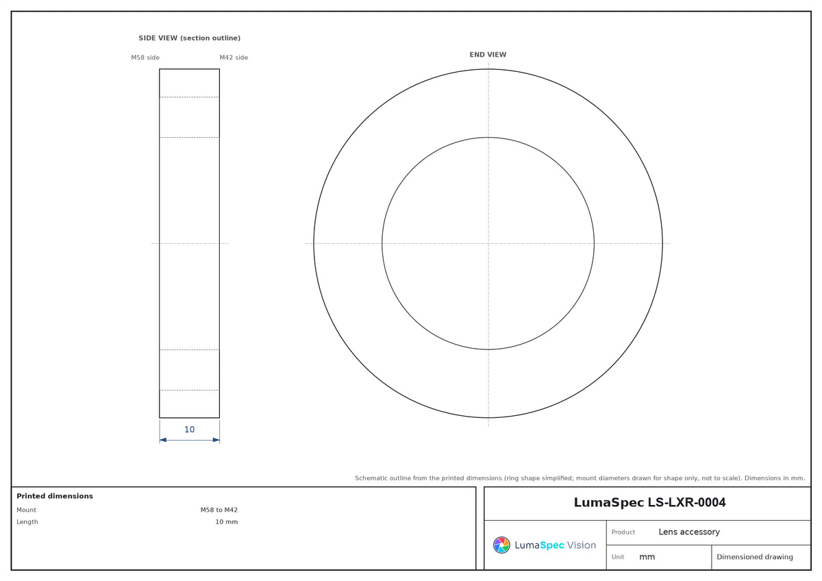 LS-LXR-0004 dimensions (mm)
