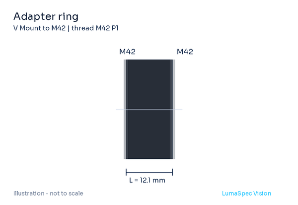 Adapter ring, length 12.1 mm