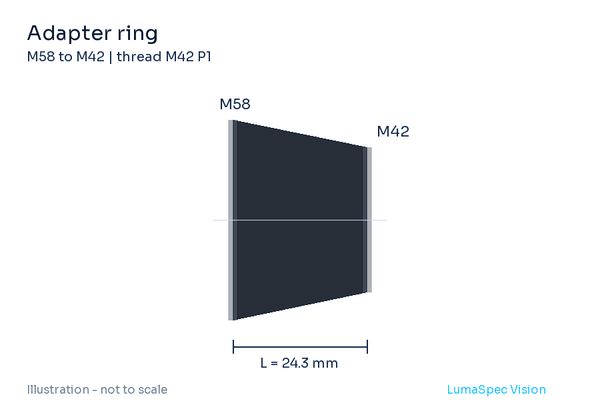 Adapter ring, length 24.3 mm