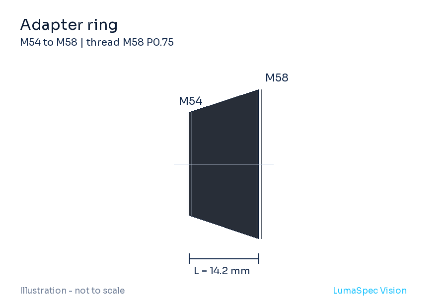 Adapter ring, length 14.2 mm (LS-LXR-0016)