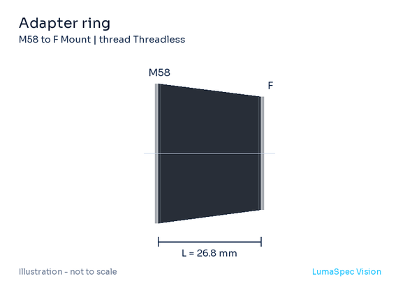 Adapter ring, length 26.8 mm
