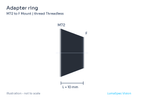 Adapter ring, length 10 mm, Threadless thread (LS-LXR-0020)