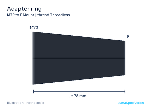 Adapter ring, length 78 mm