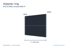 Adapter ring, length 50 mm, M90 P1 thread (LS-LXR-0023)