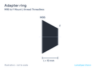 Adapter ring, length 10 mm, Threadless thread (LS-LXR-0025)