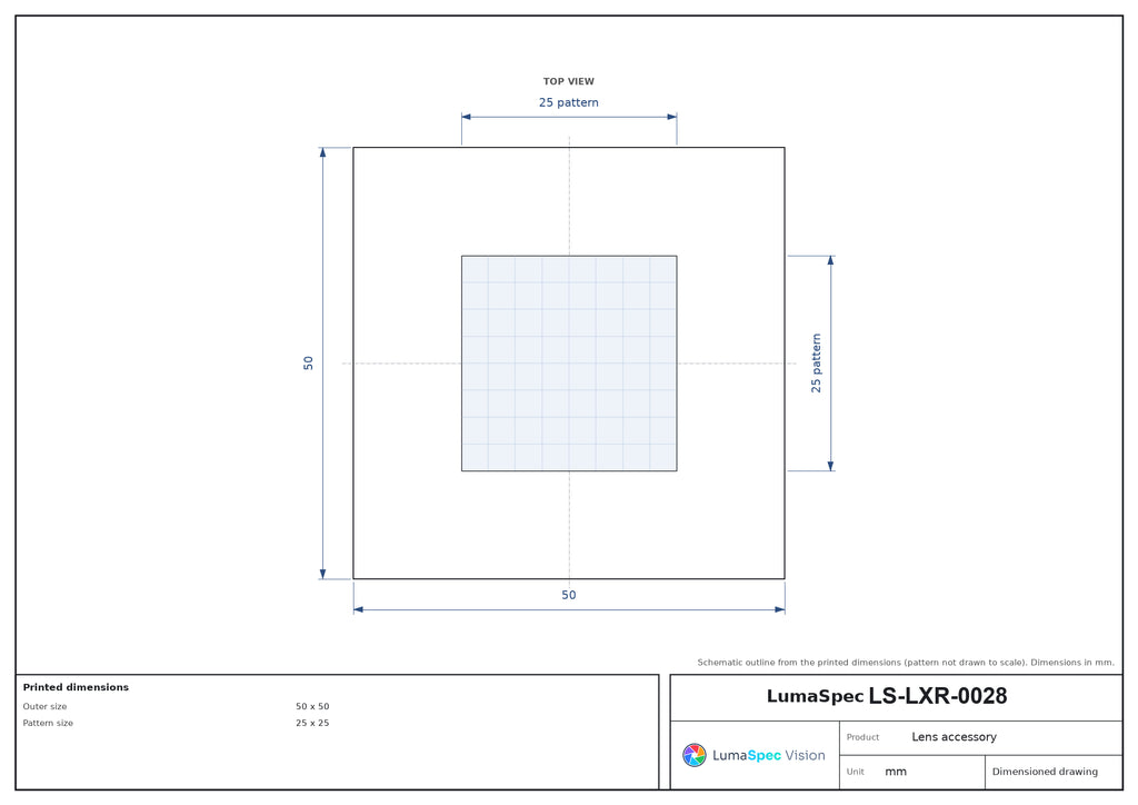 LS-LXR-0028 dimensions (mm)