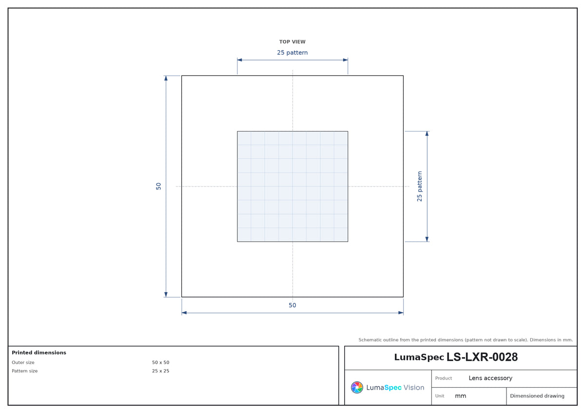 LS-LXR-0028 dimensions (mm)