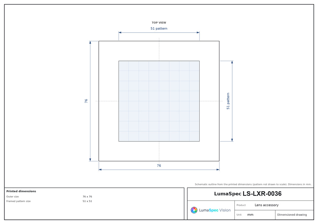 LS-LXR-0036 dimensions (mm)