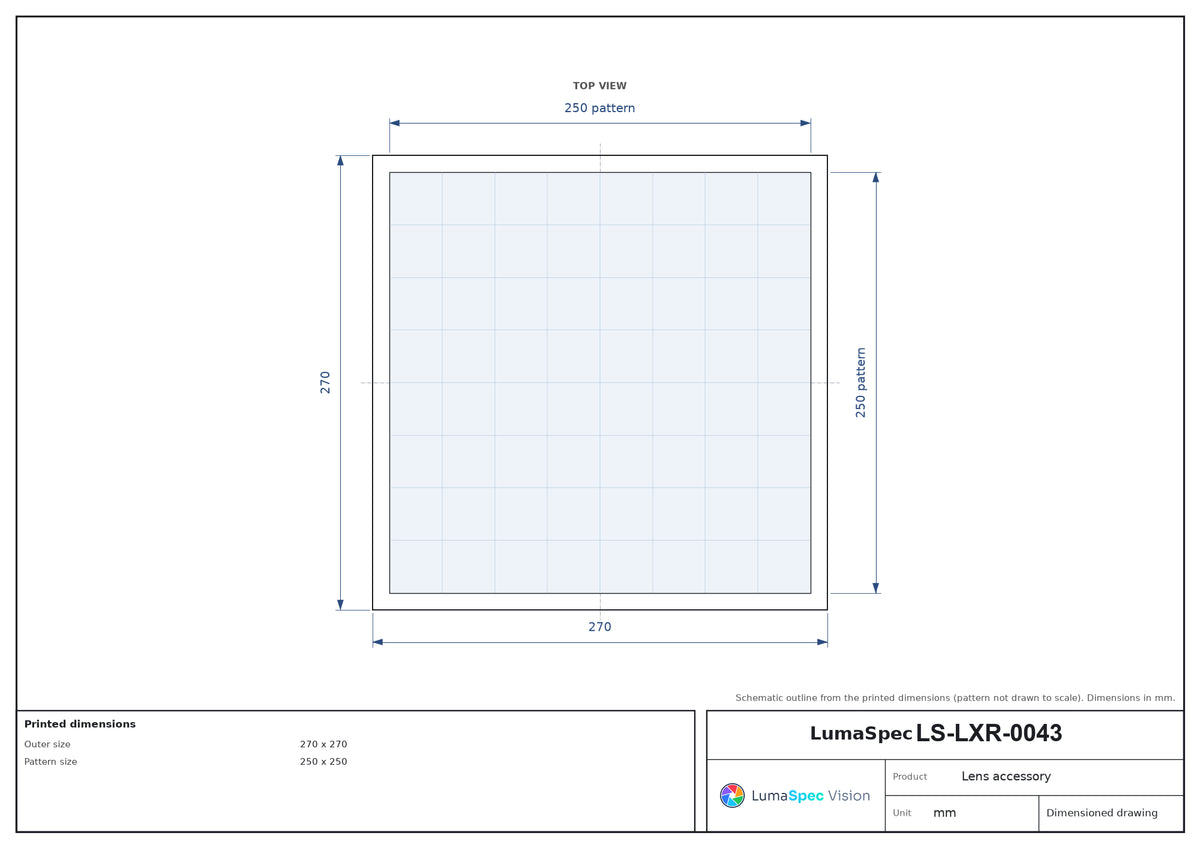 LS-LXR-0043 dimensions (mm)
