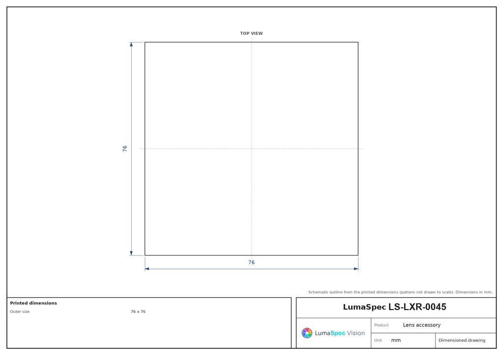 LS-LXR-0045 dimensions (mm)