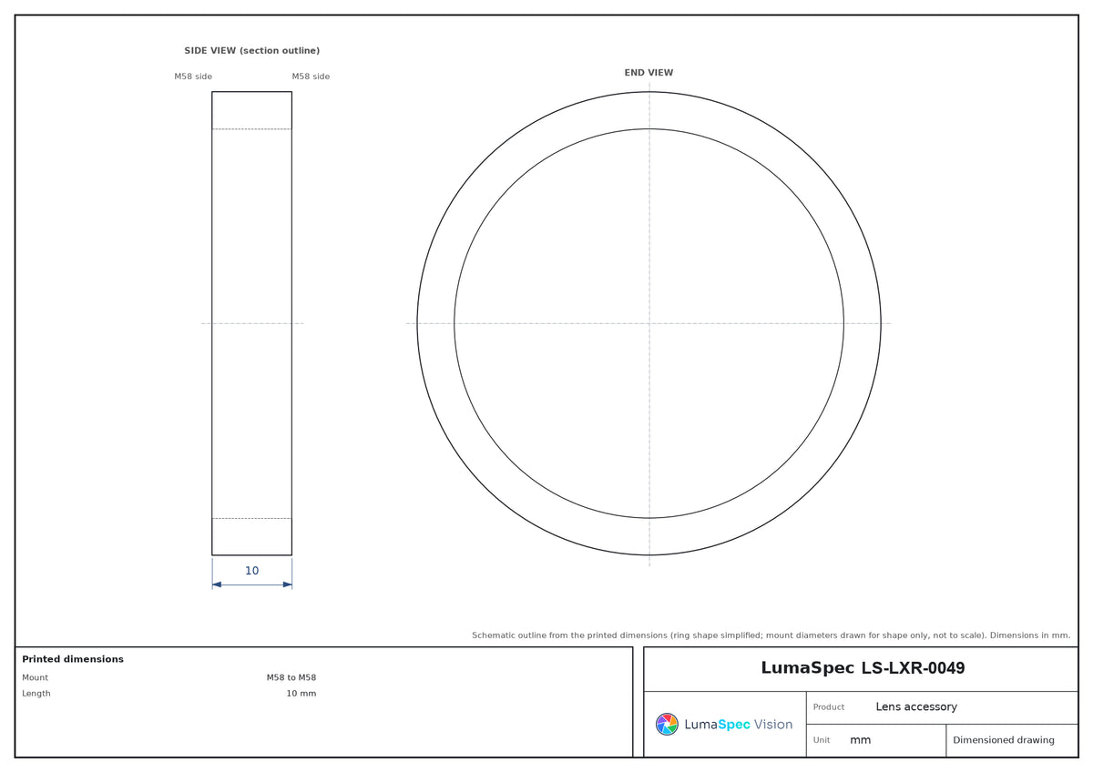 LS-LXR-0049 dimensions (mm)