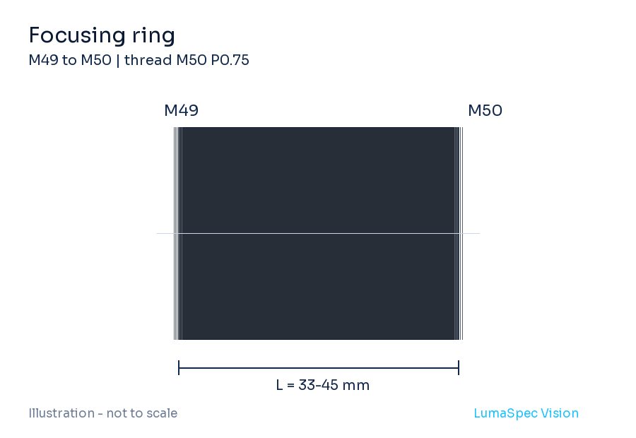 Focusing ring, length 33-45 mm (LS-LXR-0085)