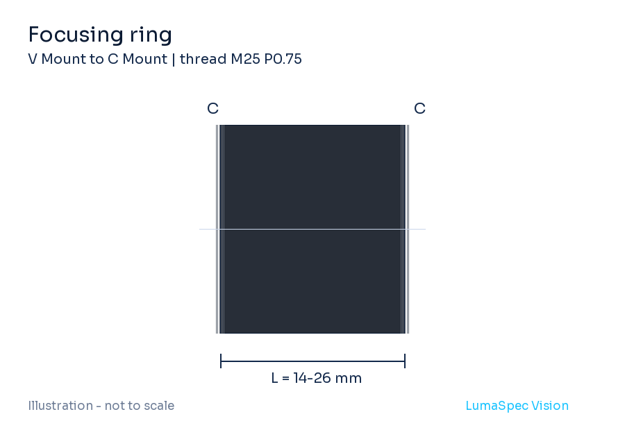 Focusing ring, length 14-26 mm (LS-LXR-0086)
