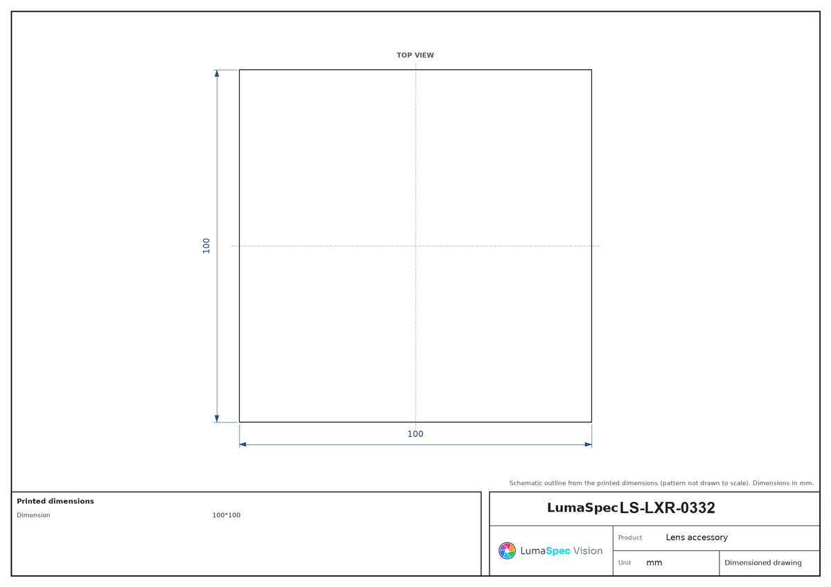 LS-LXR-0332 dimensions (mm)