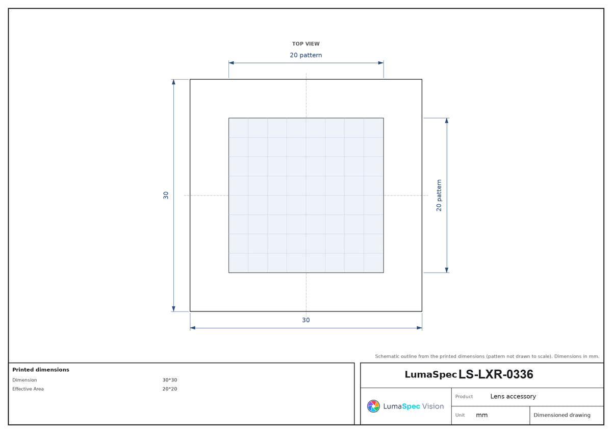 LS-LXR-0336 dimensions (mm)