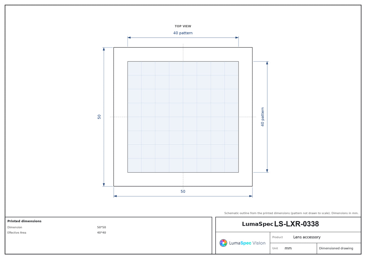 LS-LXR-0338 dimensions (mm)