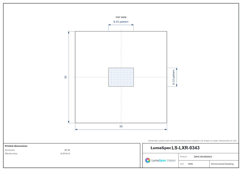LS-LXR-0343 dimensions (mm)