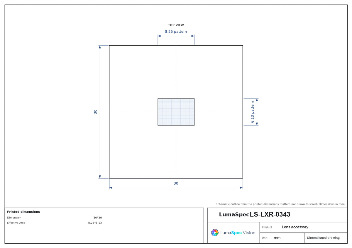 LS-LXR-0343 dimensions (mm)