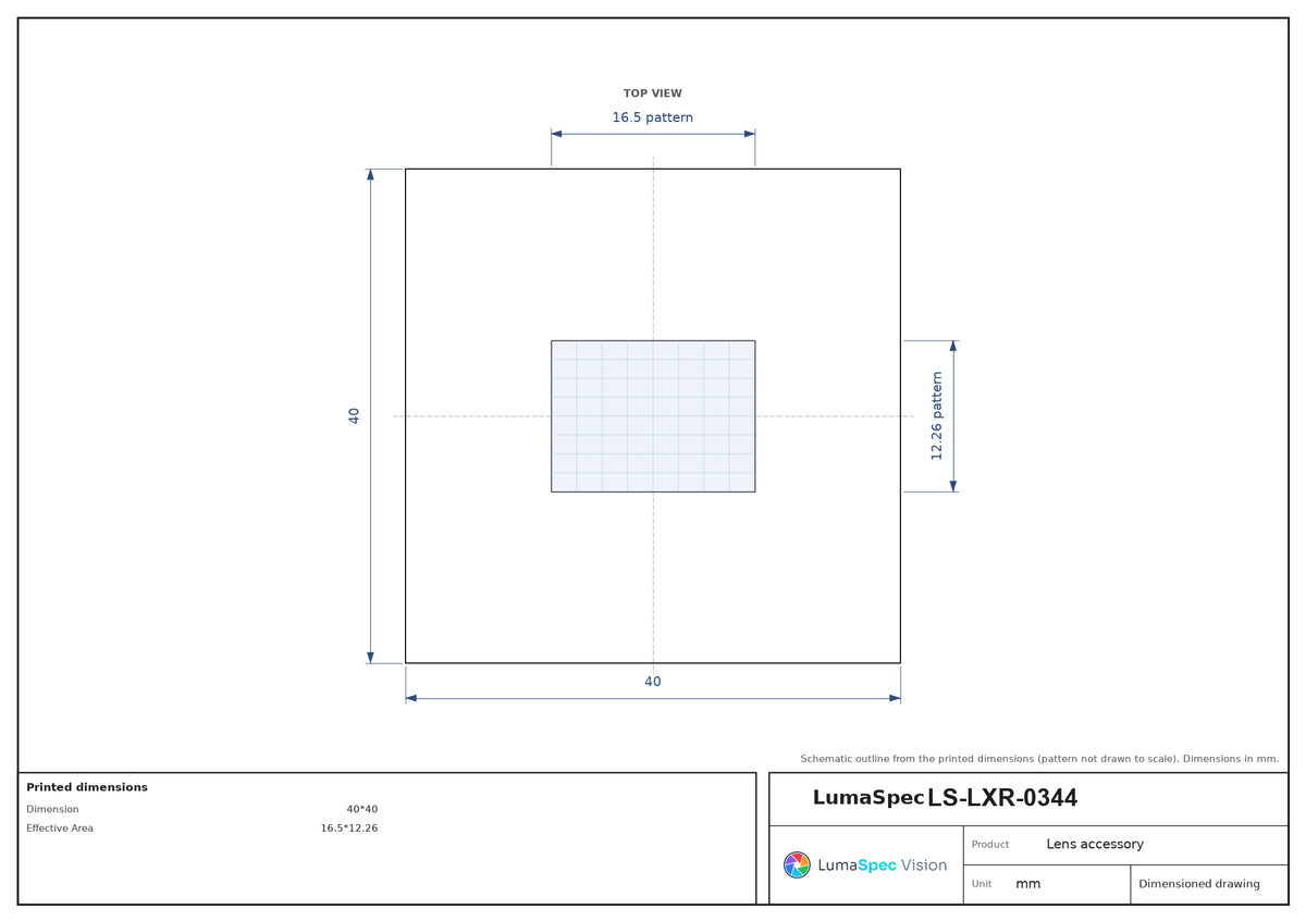 LS-LXR-0344 dimensions (mm)