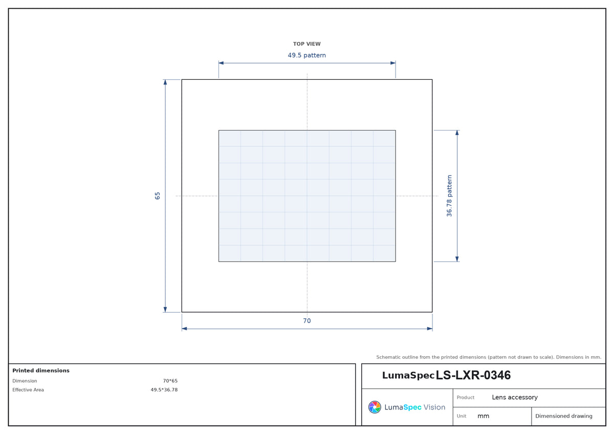 LS-LXR-0346 dimensions (mm)