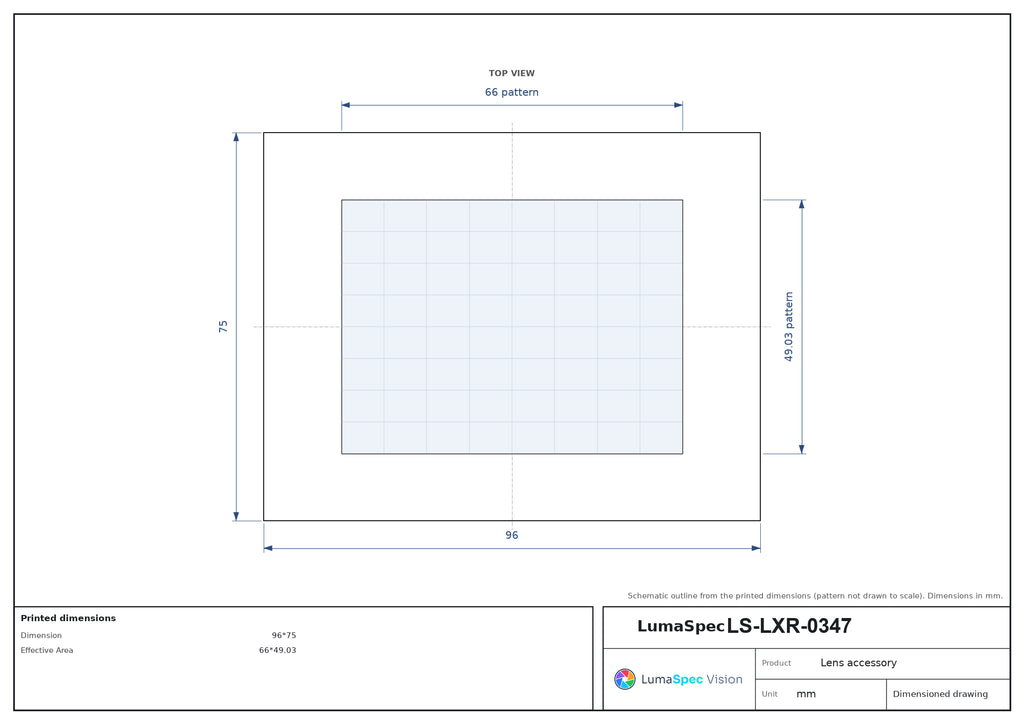 LS-LXR-0347 dimensions (mm)