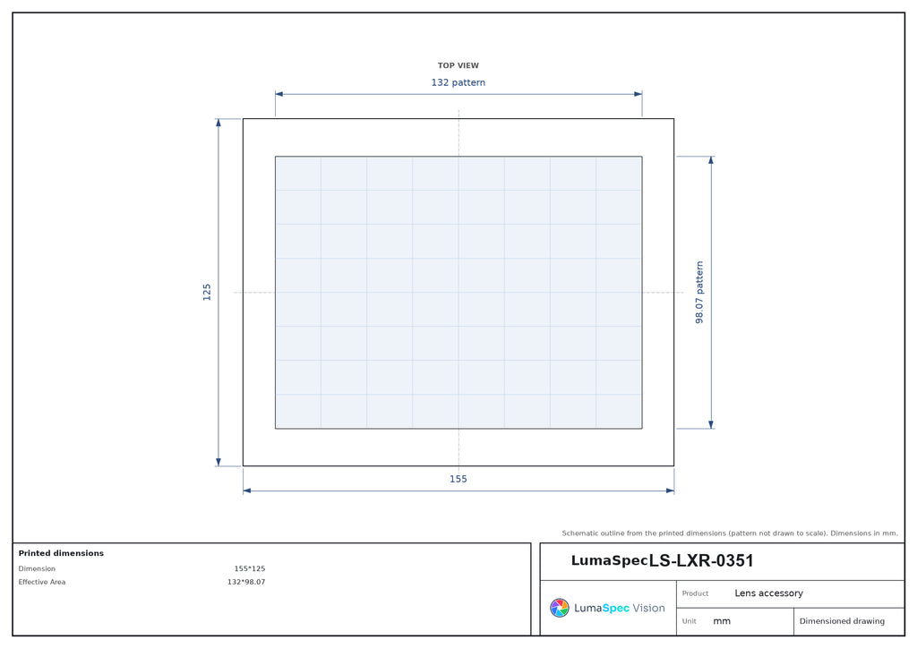 LS-LXR-0351 dimensions (mm)